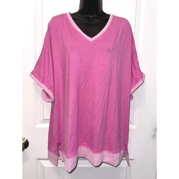 Blumin brand pink relaxed fit short sleeve top - Picture 2 of 7